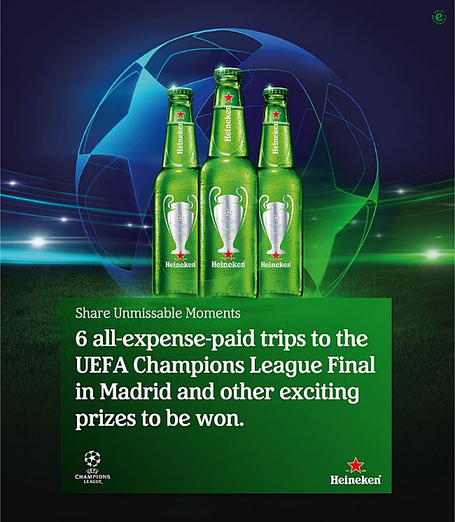 Experience Unmissable Moments With Heineken® This Uefa Champions League
